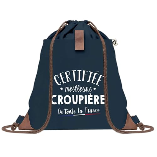 Sac à Dos Bleu avec Cordelettes en Toile Souple et Confortable Style Sac Doudou