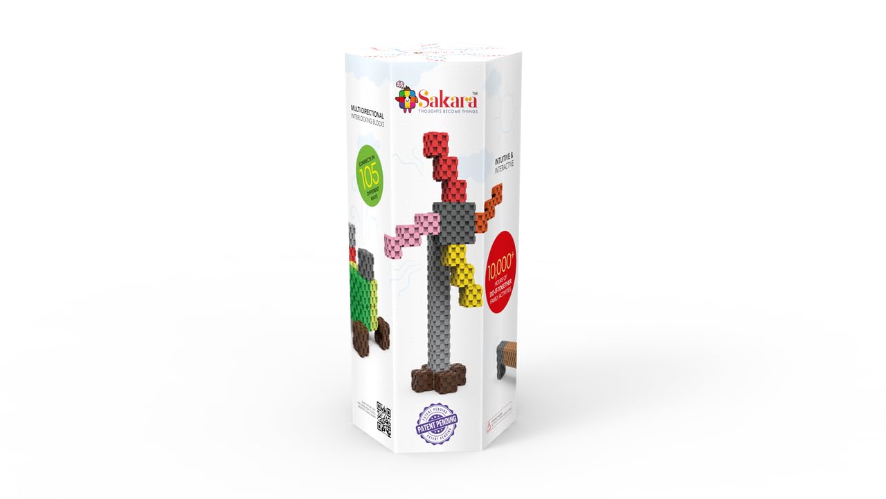 SAKARA 120pcs Cubes Learning Game | Unleash Your Creativity with DIY Super 12 Mix Colors Cube Set - Building Blocks, 1 Instructional Manual, and Book Sticker | Toys for Kids 4 to 15 Years (B0CB99PWH3) Amazon Price History, Amazon Price Tracker