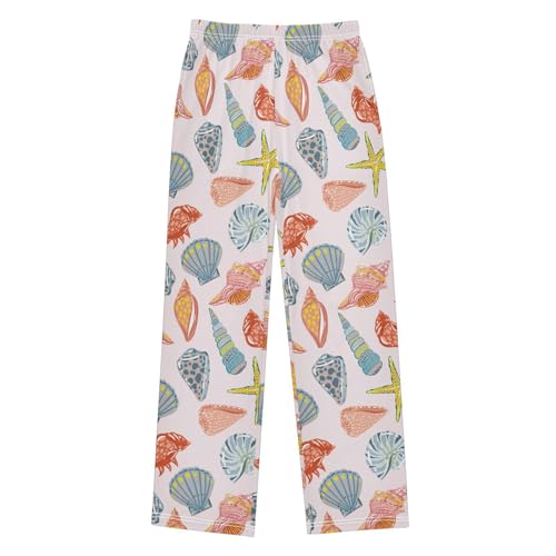 ZZKKO Seashells Corals Starfishes Boys Pants for Kids Jogger Pants with Pockets S-XL