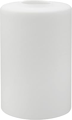 Aspen Creative 23609-01, White Opal Cylinder Glass Shade, 4
