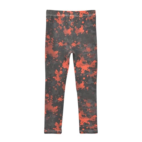 KLL Red Gray Camouflage Toddler Girl Cotton Leggings Casual High Waisted Sweatpants Gym2