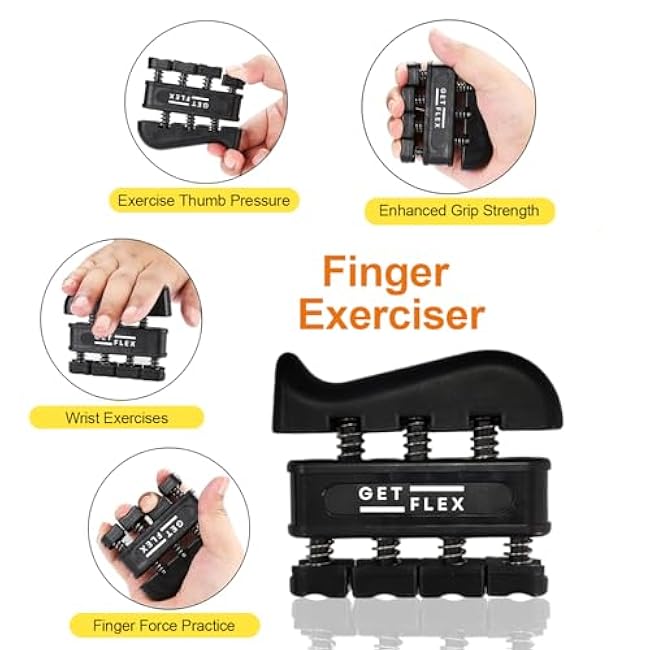 Grip Strength Trainer (6 Pack) - Forearm Strengthener - Hand Gripper Strengthener - Stress Relief Ball and Adjustable Spring Resistance Ranging From 11 To 132 Lbs(5 To 60kg)