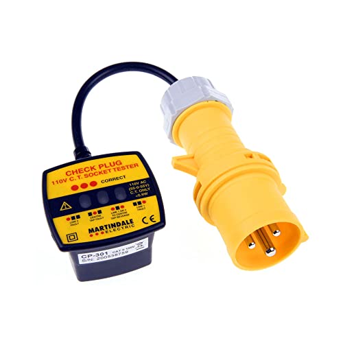 Martindale CP301 110V 32A Industrial Socket Tester, Yellow/Grey, 65 x 65 x 47 mm - Image 2