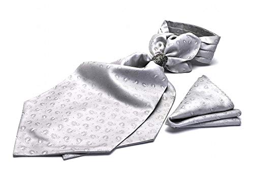 [HUGO VALENTINO] アスコットタイ リング ポケット チーフセット