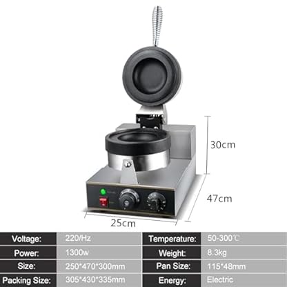 Doppelseitig Beheizter Burger-Maker Burgermaschine, kommerzielles Waffeleisen, elektrische Presse, Temperaturregelung 50–300 °C, doppelseitige Heizung, 5-Minuten-Timer, Bubble Egg Baker, ant – Bild 3