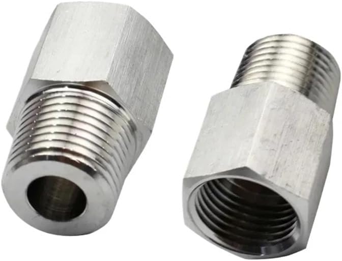 M10 M14 M20 1/8" 1/4" 3/8" 1/2" NPT Female Male Stainless Reducer Bushing Pipe Fitting Connector Coupler High Pressure Gauge(1l2 NPT Female,3l4 NPT Male)
