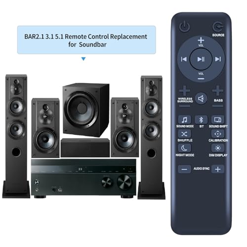 Image of ZIEVA Compatible with Audio Speaker Remote Control Applicable for Soundbar Bar 3.1 Bar 5.1 Bar 2.1 Sound Bar Speaker System (Your Old Remote Must be Exactly Same) - HOT 87