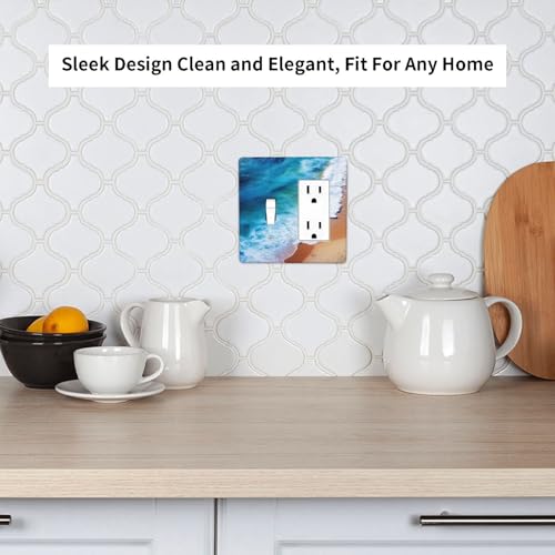 Placa decorativa de pared océano turquesa resistente con diseño de playa 8