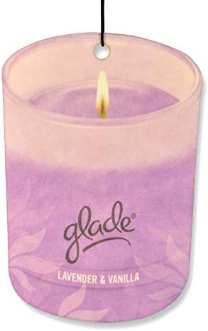 Glade Car Air Freshener 3-PACK Candle Design Glade Air Freshener (Lavender Vanilla)