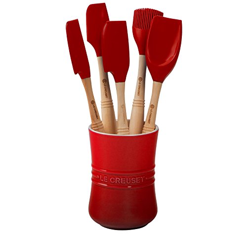 Le Creuset Revolution Silicone Utensil Set, 6-Piece, Cherry
