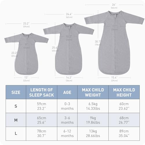 Image of Amrcbb 2 Pack Baby Swaddling Sacks with Arms Up & Sleeves, Mitten Cuffs, 2-Way Zipper, Sleep Sacks Blanket for Newborns Baby Transitional- Calms Startle Reflex, Newborns Baby Boys & Girls Sleep Bag