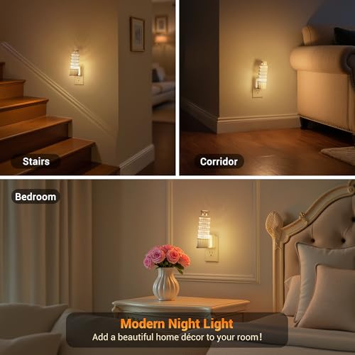 Image of JandCase Night Lights Plug into Wall, 3000K Plug in Night Light | 3D Printed Leaning Tower of Pisa NIghtlight with Dusk to Dawn Sensor, 0-100LM Adjustable Brightness for Room Bathroom Hallway