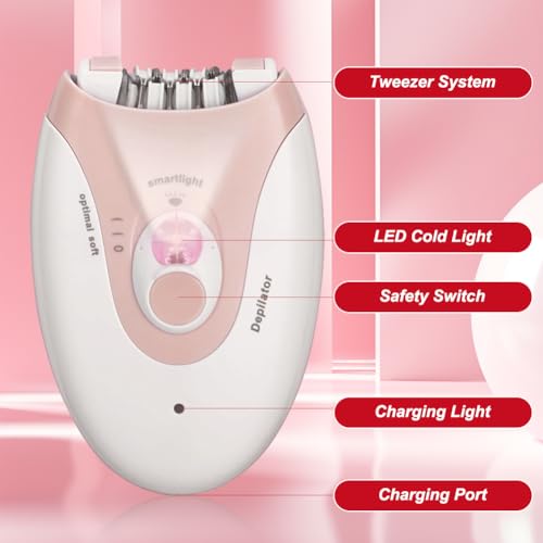 DASIAUTOEM Epileerapparaat voor dames, haarverwijderaar voor vrouwen, haarverwijderaar, beauty-set, damesscheerapparaat, ontharing voor benen, lichaam, oksels, bikini, gezicht, epilator voor dames - Afbeelding 6