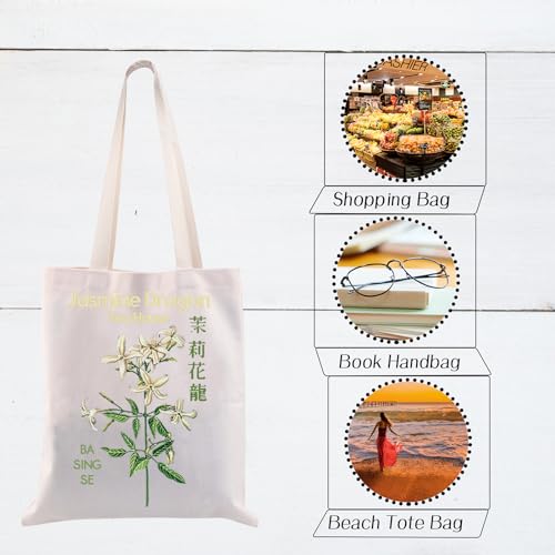 Bolso tipo tote Ba Sing Se de CMNIM, inspirado en la serie animada Avatar: La leyenda de Aang, con diseño de tío Iroh y té, regalo para fanáticos del anime miniatura 7