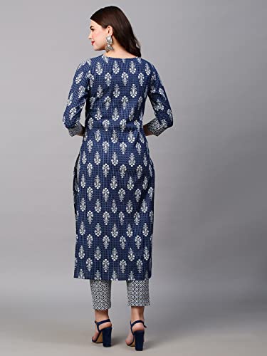 Image of ANNI DESIGNER Women's Cotton Blend Kurta And Pant Set