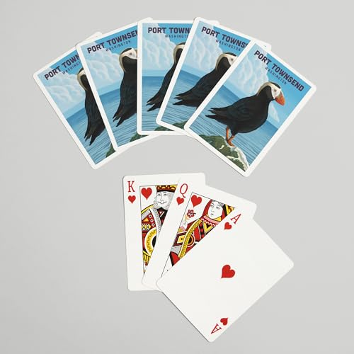 Baraja de cartas Póker Puffin on a Rock 52 cartas miniatura 7