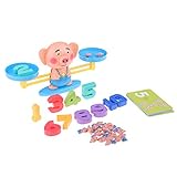 Balance de 1 pieza non-brand Tarjeta Balance de Números Juguetes Educación para Bebés Niños en Edad Preescolar Matemáticas - Cerdo