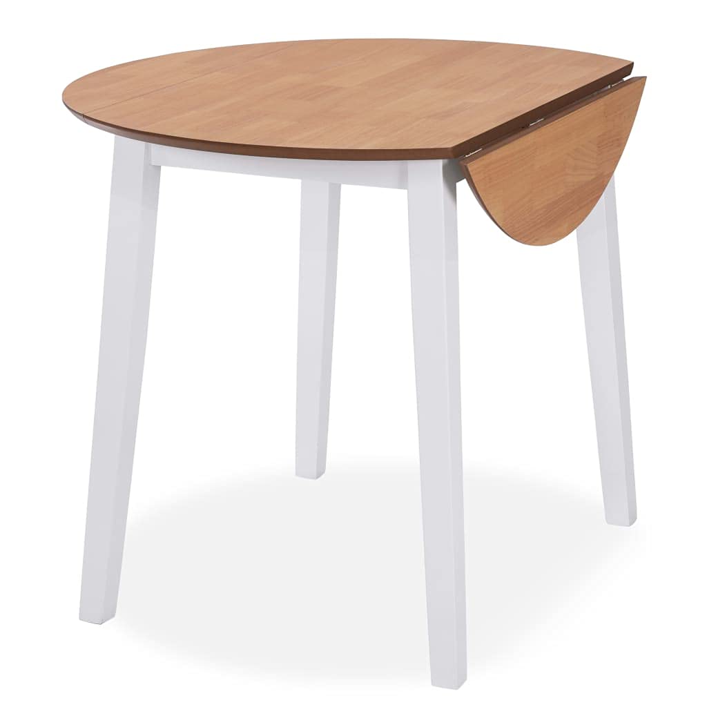 Amazon｜vidaXL ダイニング3点セット MDF＆ラバーウッド ホワイト