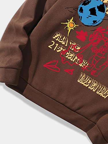 COZYEASE Men's Hoodie Oversized Graphic Hoodies Pullover Long Sleeve Drawstring Casual Hooded Sweatshirt Trendy4