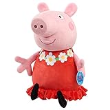 Peppa Pig 24.75-inch Jumbo Plushie Stuffed Animal, Soft Non-Removable Red Dress with Flower Embroidered Details, Kids Toys for Ages 3 Up by Just Play