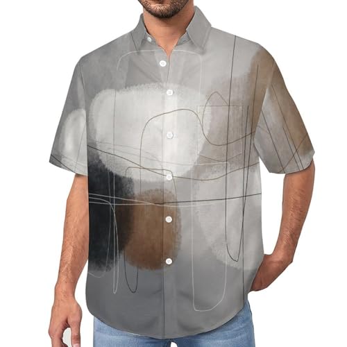 Chemise hawaïenne manches courtes homme chemise d'été décontractée plage boutonnée