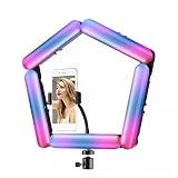 LHLLHL Ensemble de lumière de Remplissage de Photographie Professionnelle à 5 Panneaux LED RVB à épissage Pliable pour Lampe de Photographie vidéo
