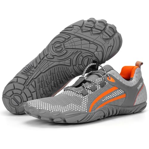 Hike Barefoot Shoes Womens Mens, Thick Barefoot Water Shoes Mens Women Non-Slip & Wide Toe Zero Drop Lightweight Minimalist Footwear for Workout Hiking Trail Running Causl