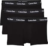 Calvin Klein Boxers Taille Basse Lot de 3 Homme sous Vêtement, Noir (Black W Black WB), L