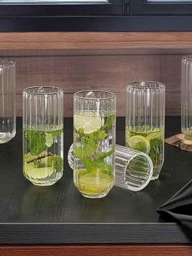 Image of Ripple Wave Highball Glass Pack of 6