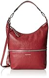 Reißverschluss oben Calvin Klein Elaine Bubble Lamb Neuheit Schlüsselelement Hobo, Rot (Johannisbeere), Einheitsgröße
