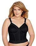 Exquisite Form Women's Front Close Longline Bra 5107530, Black, 36D