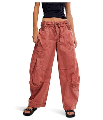 Free People Womens Onset Parachute Pants Paper Lantern Size: Medium Inseam: 29