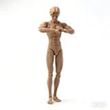 RoofWorld 1/12 Scale Male Action Figure, 6inch Super Flexible Lean Male Articulated Joint Body 16.2cmThin Anime Body Interchangeable Hands Slender Miniature Body Doll Collection (Yellow Skin)