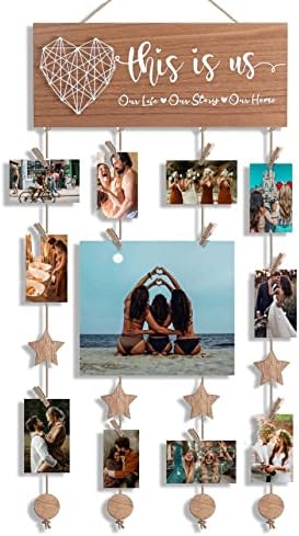 CISYINO This Is Us Picture Frames Collage,Housewarming Gift,Family Picture Frame Photos Hanging Display Wall Decor,Christmas Valentine's Day Birthday New Home Gifts for Family Couples