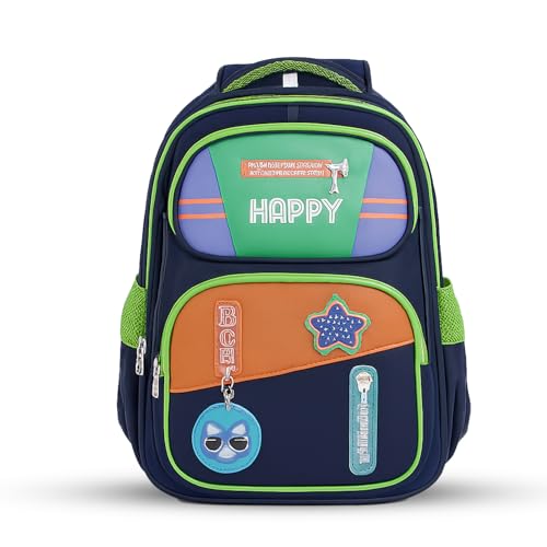 SAGEWARE Trendy Kids School Bag – Multi-Pocket Backpack for Boys & Girls with Cute Dinosaur Design |Age 5-10 years|10 Ltr|Green