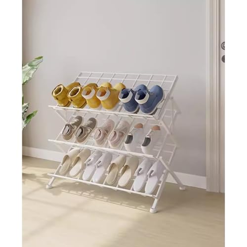 Étagère à chaussures pliable : la solution compacte en métal pour petits appartements