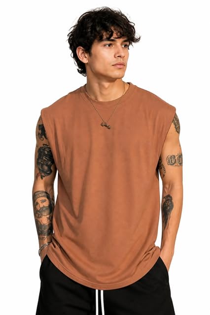 fashfeed Men's Sleeveless Round Neck Polycotton Tank Top Vest for Gym, Running and Outdoor-picture-48