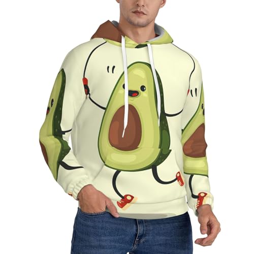 Sweat à capuche polyester homme imprimé corde avocat sport