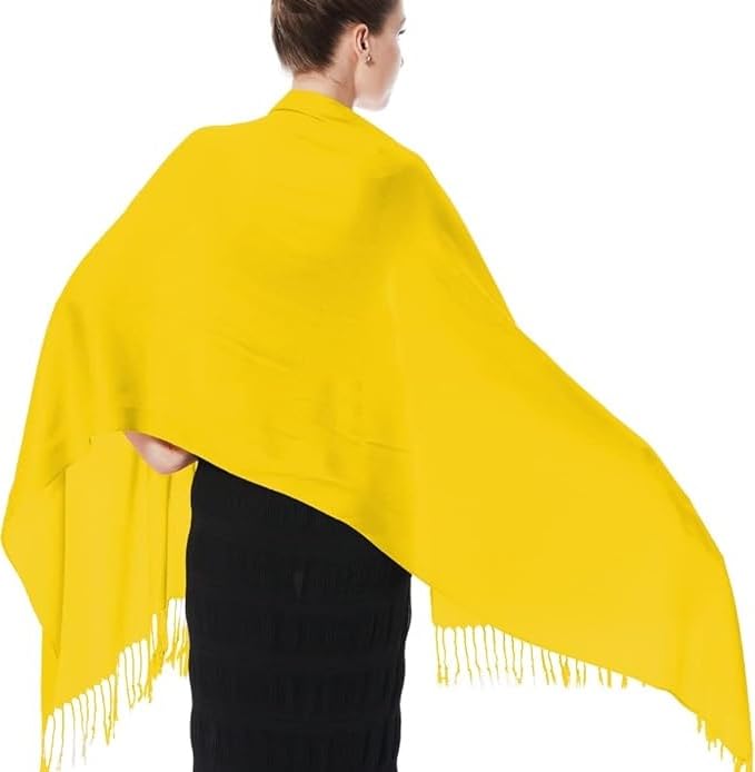 Goyoma Women Plain Solid Colors Large Soft Silky Pashmina Shawl Wrap Scarf