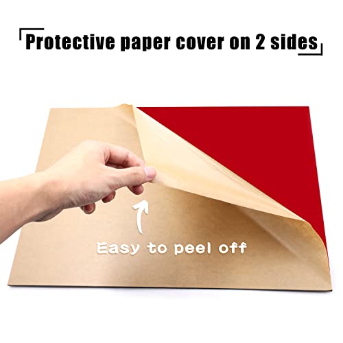 Image of Zuvas Red Plexiglass Sheet 11.8 inch x 15.75 inch x 1 /8 inch 2 Pack Red Cast Acrylic Sheet, DIY Materials for Home Decor, Handcraft, Painting, Photography, Pet Tag, Switch Panel, Display Stand