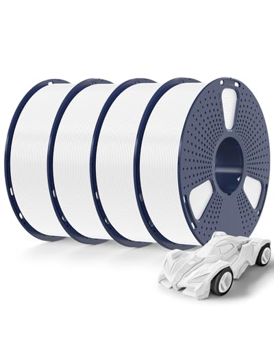 Image of SUNLU High Speed PETG Filament 1.75mm 4KG Bundle, 3D Printer Filament 4kg, 1kg per Spool, Pack of 4, 4 Colors, White *4 Packs