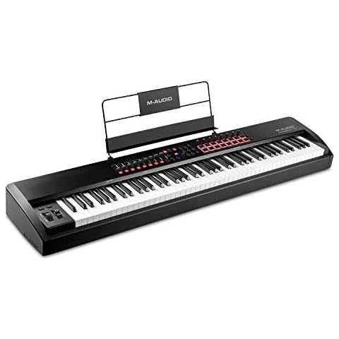 M-Audio Hammer 88 Pro - 88 Key USB MIDI Keyboard Controller With Piano Style Weighted Hammer Action Keys, Beat Pads, MIDI assignable Controls and Software Suite Cover