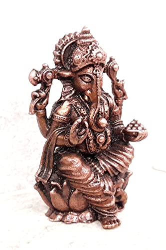 Image of Copper Ganesh Idol 2.0 in | Patina Antique Finish | 115g