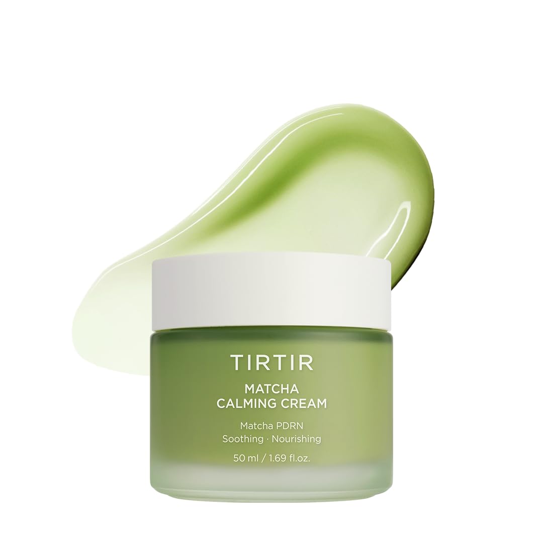 TIRTIR Matcha PDRN Calming Cream 1.69 Fl Oz | 24H Hydrating Korean Cruelty Free Moisturizer Daily Skin Care for Sensitive to All Skin