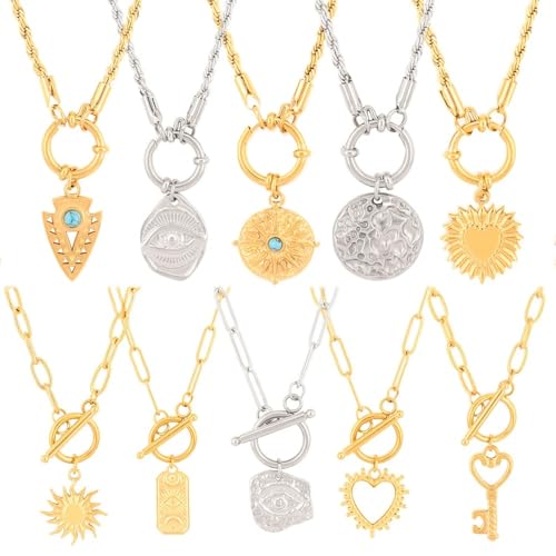 Collier Soleil Lune pendentif totem géométrique chaîne argent - 7