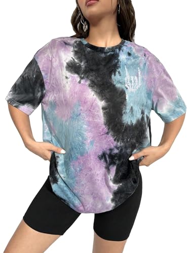 Womens Oversized Graphic Tees Moon Printed Tshirts Butterfly Shirt Vintage Summer Y2K Tops2