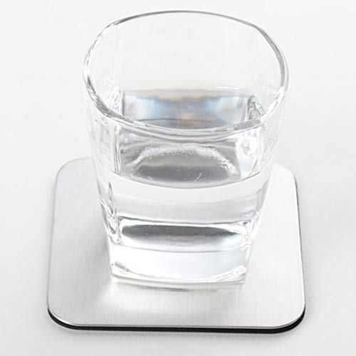 Dessous de verre ronds en acier inoxydable résistant pour table basse - 6
