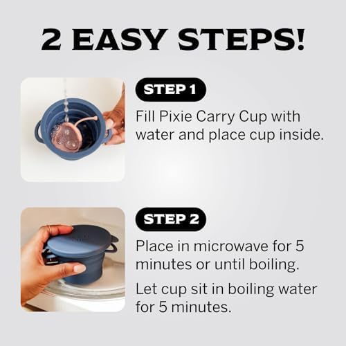 Miniatura 4 de Pixie's Public - Estuche para lavado de taza menstrual de 8 onzas, contenedor limpiador plegable para limpiar tu disco menstrual y taza de período,