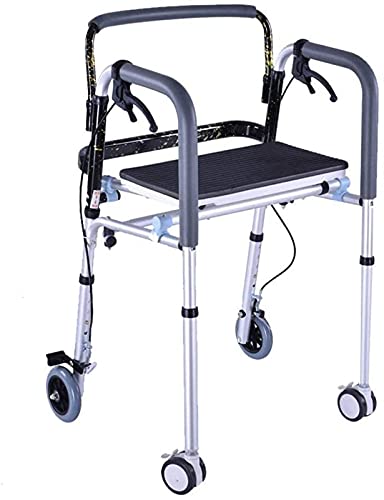 CVNIMV Andador con Ruedas Andador, Andador para discapacitados, Andador para discapacitados, Equipo de rehabilitación, Plegable Ligero, Altura Ajustable, Plegable Anhela la Inde
