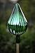 Produktbild Rosenkugel aus Glas für den Garten mit Stab  perfekte handgemachte Garten-Dekoration für Ihr Blumenbeetin, 33/17 cm mit einem Stab, Grün mit Farben